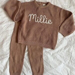 Custom Knit Sweater and Pants Set